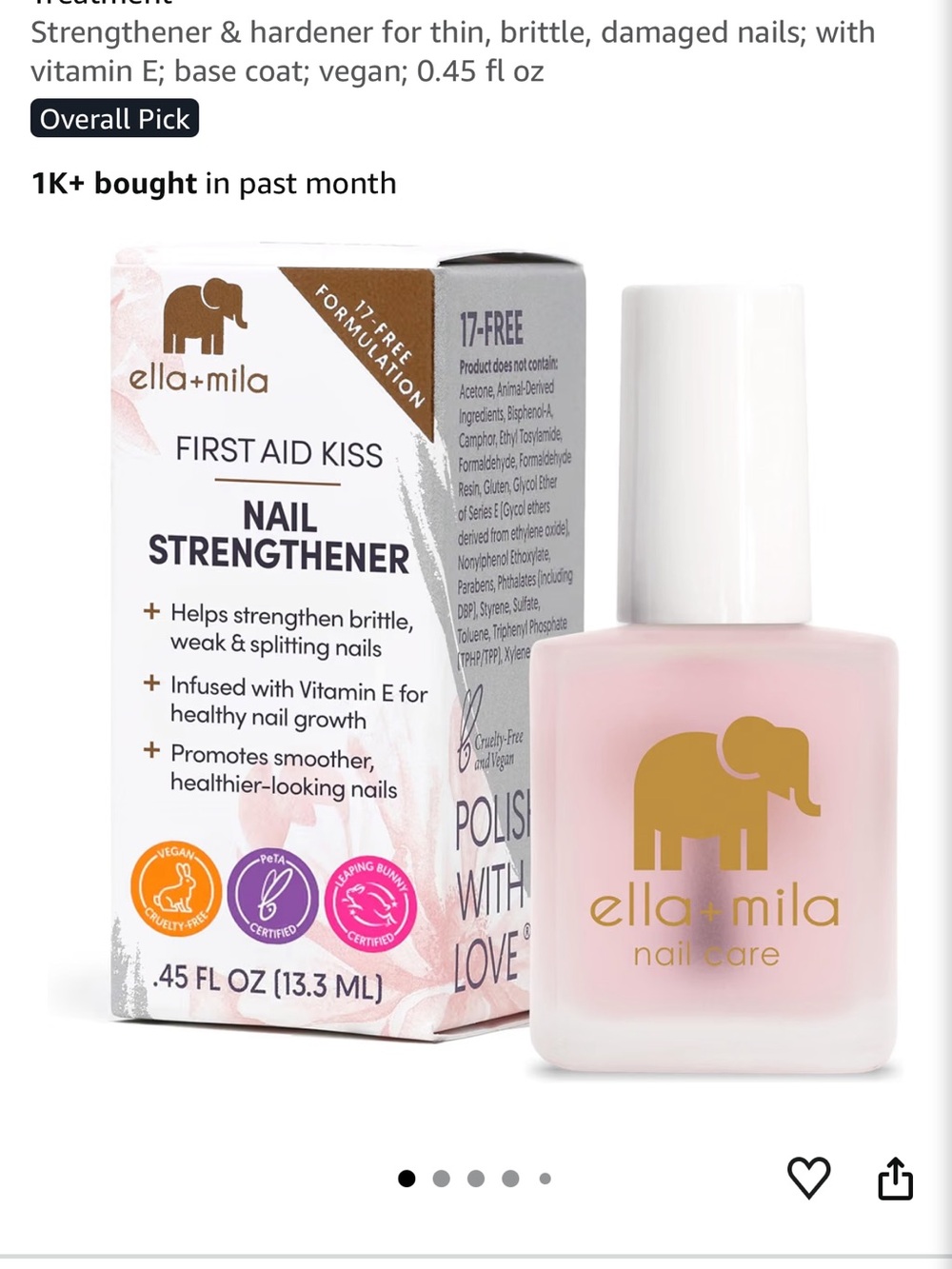 Ella & Mila First Aid Kiss Nail Strengthener